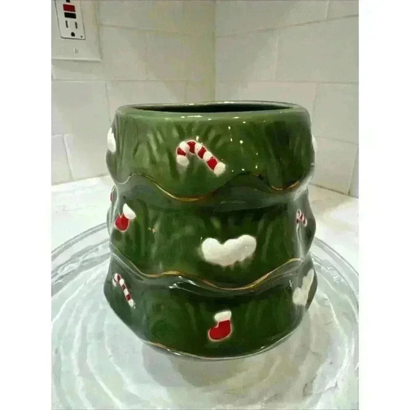 WILLIAMS-SONOMA - Rare Decorated CHRISTMAS TREE Shaped Mug - Heavy Quality - Picture 2 of 9